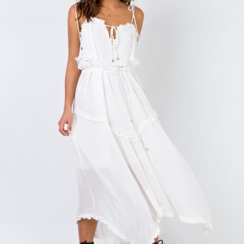 Flowy White Maxi Dress